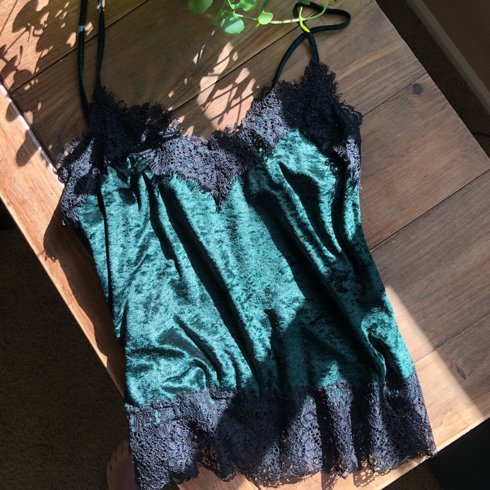 H&M Velvet lace tank top